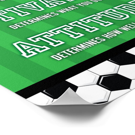 Soccer Party MOTIVATIE QUOTE Sign Print (Hoek)