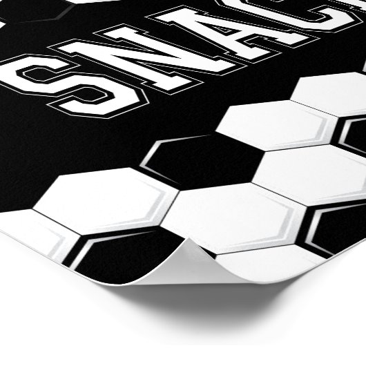 Soccer Party SNACKS Sign Print (Hoek)