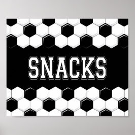 Soccer Party SNACKS Sign Print