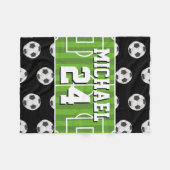 Soccer Pattern Player Name Jersey Sports Fleece Deken (Voorkant (Horizontaal))