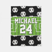 Soccer Pattern Player Name Jersey Sports Fleece Deken (Voorkant)