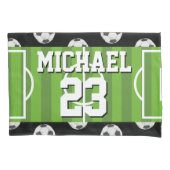 Soccer Pattern Player Name Jersey Sports Kussensloop (Voorkant)