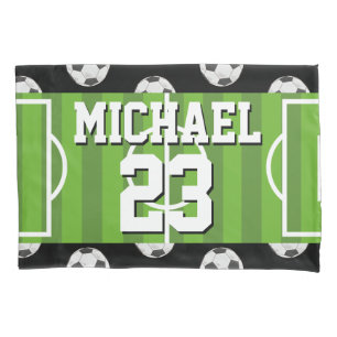Soccer Pattern Player Name Jersey Sports Kussensloop