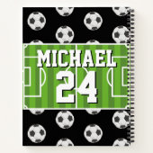 Soccer Pattern Player Name Jersey Sports Notitieboek (Achterkant)