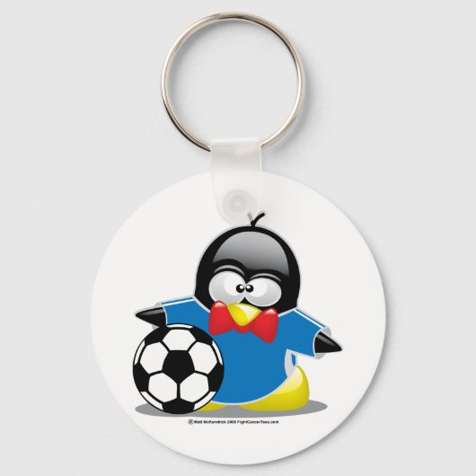 Soccer Penguin Sleutelhanger (Voorkant)