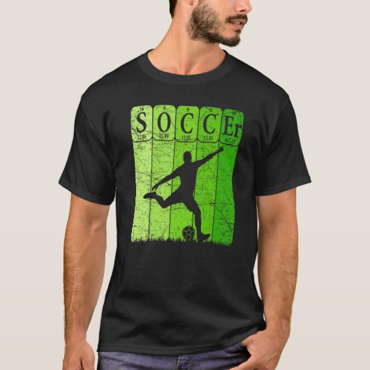 Soccer Periodic Table Elements Soccer Player Nerd  T-shirt (Voorkant)