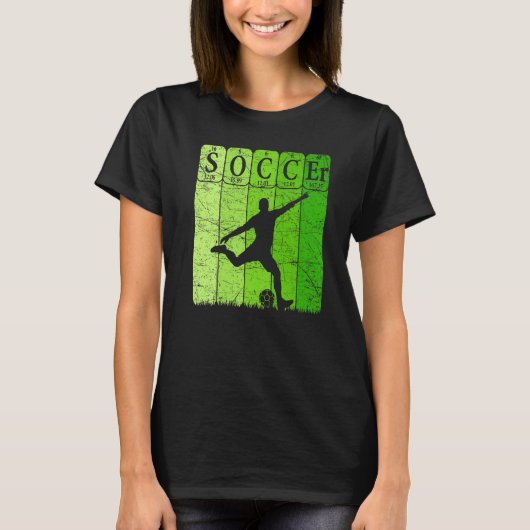 Soccer Periodic Table Elements Soccer Player Nerd  T-shirt (Voorkant)