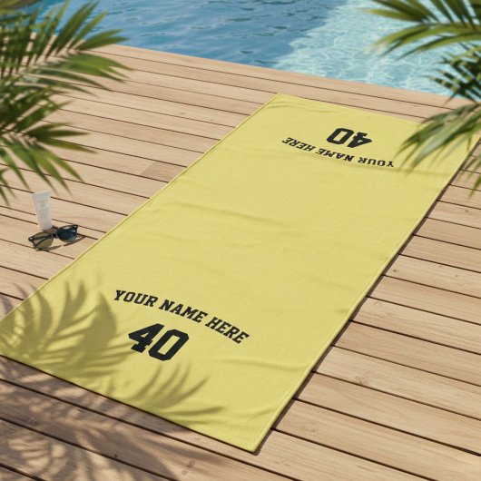 Soccer Personalized Towel with Custom  Name Badhanddoek