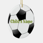 Soccer Persoonlijke kerstversiering HAMbyWG Keramisch Ornament (Rechts)