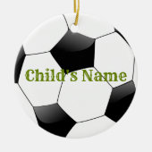 Soccer Persoonlijke kerstversiering HAMbyWG Keramisch Ornament (Voorkant)