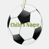 Soccer Persoonlijke kerstversiering HAMbyWG Keramisch Ornament (Links)