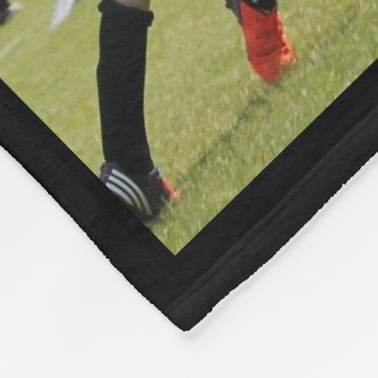 Soccer Photo Collage Team name poster Fleece Deken (Hoek)