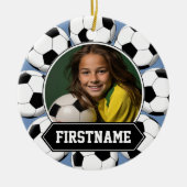 Soccer Photo Ornament for Youth Team Player (Voorkant)