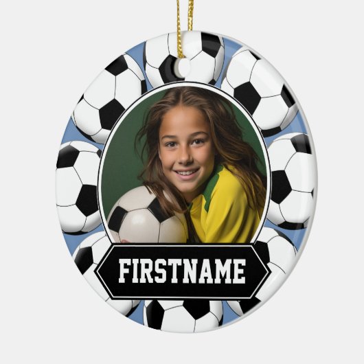Soccer Photo Ornament for Youth Team Player (Links)