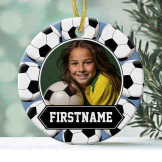 Soccer Photo Ornament for Youth Team Player