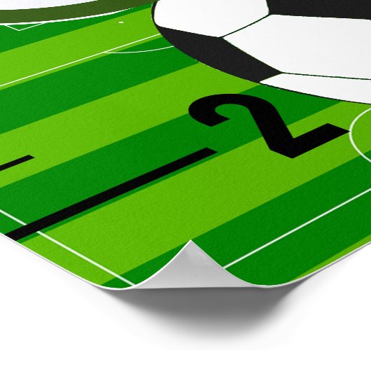 Soccer Photo Template Growth Chart Poster (Hoek)