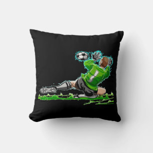 Soccer Pillow Black en White Kussen