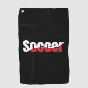 Soccer Player Abstract Swish - Word Art Golfhanddoek
