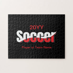 Soccer Player Abstract Swish - Word Art Legpuzzel