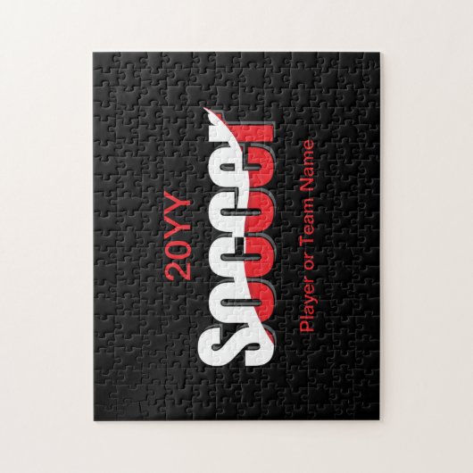 Soccer Player Abstract Swish - Word Art Legpuzzel (Verticaal)