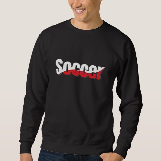 Soccer Player Abstract Swish - Word Art Trui (Voorkant)