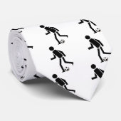 Soccer player and ball custom neck tie stropdas (Opgerold)