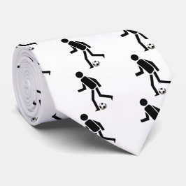 Soccer player and ball custom neck tie stropdas