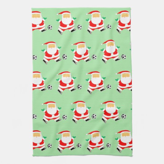 Soccer Player Christmas Towel Theedoek (Verticaal)