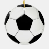 Soccer Player Custom Jersey Number Sport Kerstmis Keramisch Ornament (Achterkant)