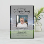 Soccer Player Fan Life Celebration Photo Funeral Kaart (Staand voorkant)