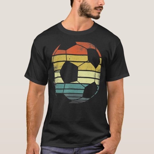 Soccer Player Funny Ball Retro T-shirt (Voorkant)