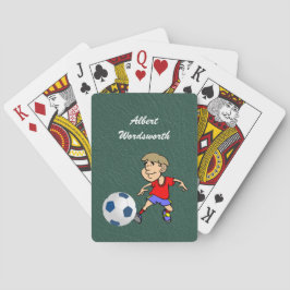 Soccer - Player image and Ball - Personalize Pokerkaarten