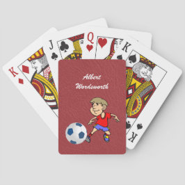Soccer - Player image and Ball - Personalize Pokerkaarten