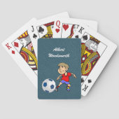 Soccer - Player image and Ball - Personalize Pokerkaarten (Achterkant)
