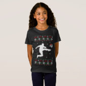 Soccer Player kerstkool Sport Ugly X-Mas Paja T-shirt (Voorkant volledig)