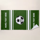 Soccer Player Name Number Team Name Custom Strandlaken (Voorkant)