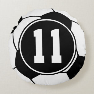Soccer Player Number 11 Sportballcadeau Rond Kussen