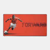 Soccer Player on Red Background Bureaumat (Voorkant)