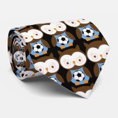 Soccer Player Owl Cadeaus Stropdas (Opgerold)