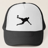 Soccer Player Silhouette hat Design Trucker Pet (Voorkant)