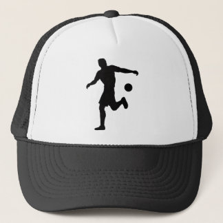 Soccer Player Silhouette Hat Design Trucker Pet