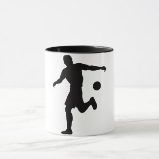 Soccer Player Silhouette Mug Design Mok