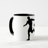 Soccer Player Silhouette Mug Design Mok (Voorkant links)