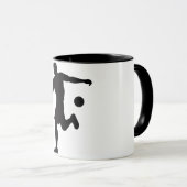 Soccer Player Silhouette Mug Design Mok (Voorkant rechts)
