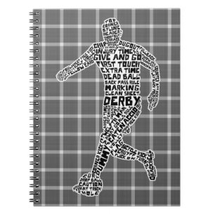 Soccer Player Typographic Notitieboek
