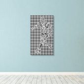Soccer Player Typography Box Canvas Afdruk (Insitu (Houten vloer))