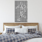 Soccer Player Typography Box Canvas Afdruk (Insitu (Slaapkamer))