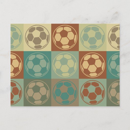 Soccer Pop Art Briefkaart (Voorkant)