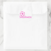 Soccer Princess 2 side Ronde Sticker (Tas)