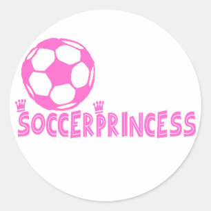 Soccer Princess 2 side Ronde Sticker